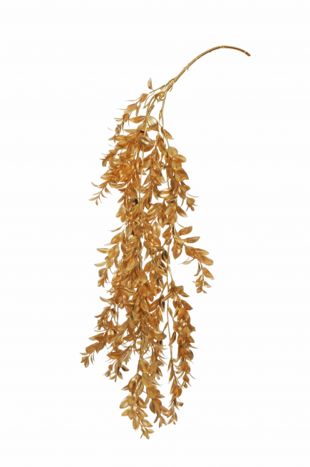 Ramo di bosso cadente oro, altezza 78 cm