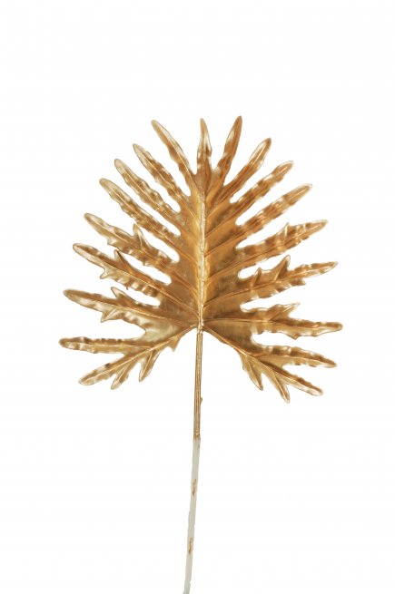 Foglia di filodendro oro rosato, altezza 56 cm
