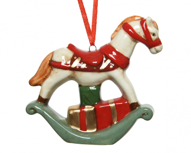 Addobbo "Cavallo a dondolo", 2x8 cm, altezza 8 cm