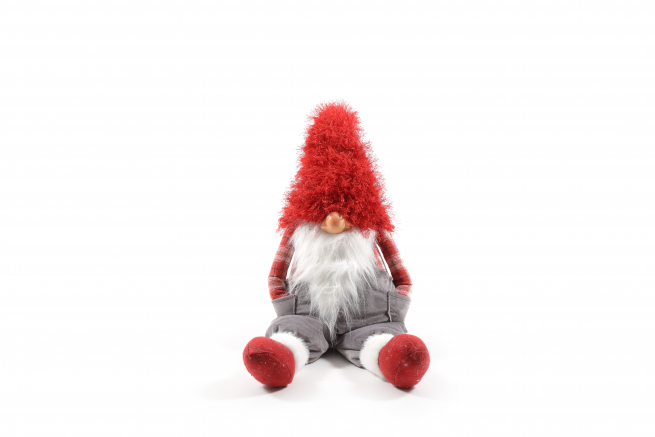 Gnomo Babbo Natale "Country red", altezza 71 cm
