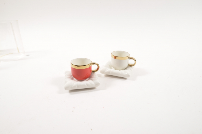 Tazzina da caffè "Pillow" in porcellana con scatola regalo 7x7 cm, altezza 10 cm