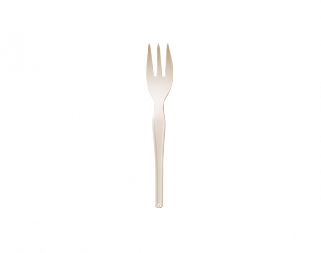 Forchettina biodegradabile in mater-bi, 120mm, confezione da 100 pezzi