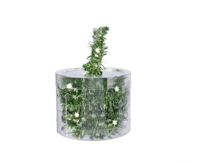 Filo verde con stelle in box, diametro 35 mm, lunghezza 7 metri