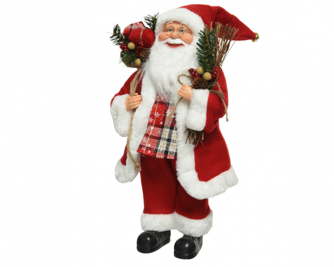 Babbo Natale con doni, 14x24 cm, altezza 45 cm