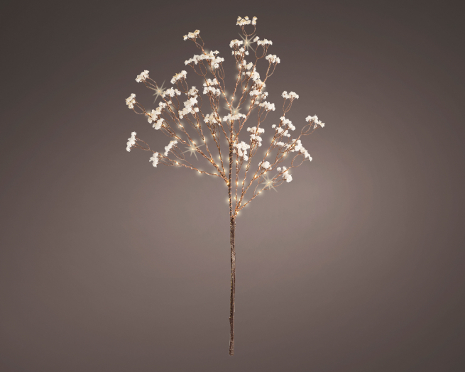 Ramo di fiori con led bianco caldo a batteria, altezza 75 cm