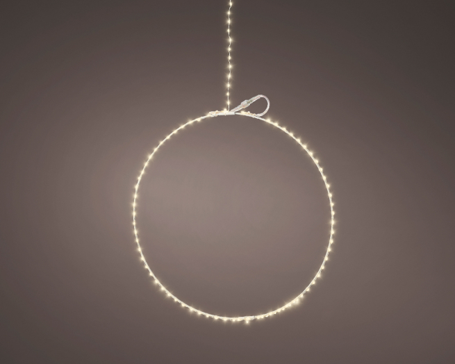 Cerchio in metallo con led, diametro 58 cm