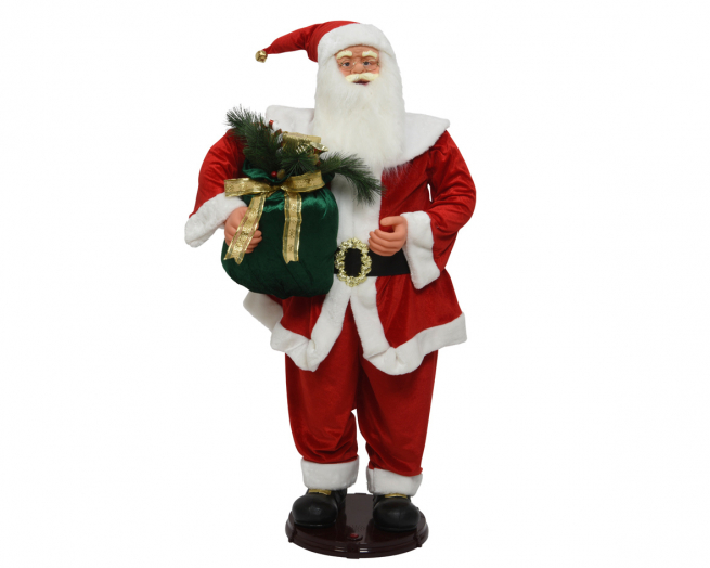 Babbo Natale con musica e movimento, altezza 150 cm