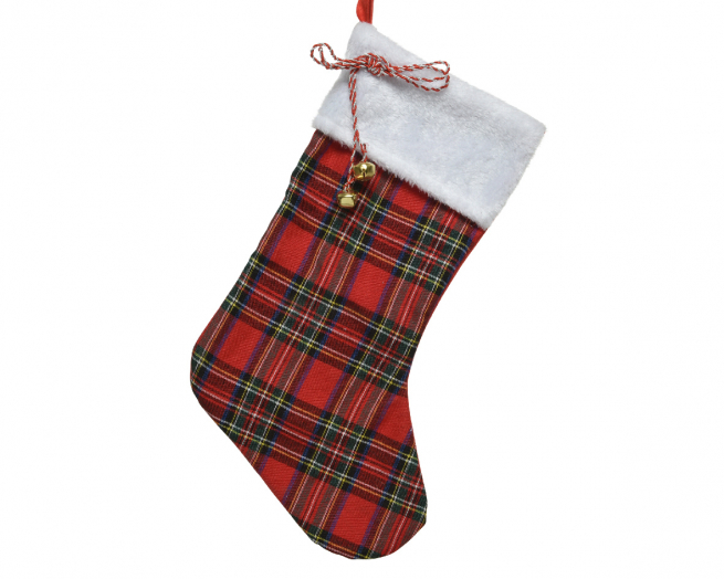 Calza di Natale scozzese, altezza 45 cm