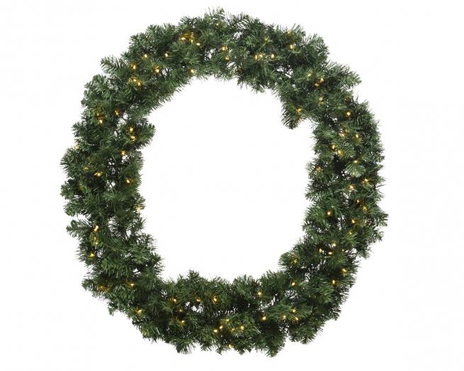 Corona di abete con led, diametro 50 cm