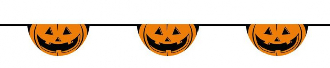 Stendardo zucche Halloween nero e arancione