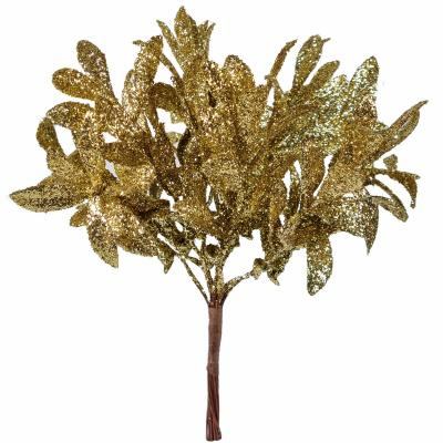 Pick vischio glitter oro, altezza 18 cm, confezione da 40 pezzi