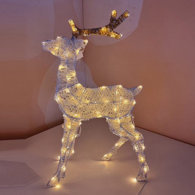 Renna con luci led, altezza 67 cm