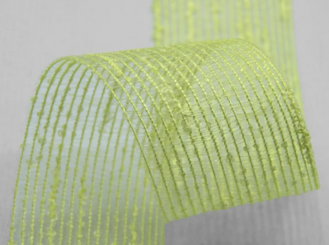 Rotolo nastro retina "Veletta" verde mela, lunghezza 25 metri