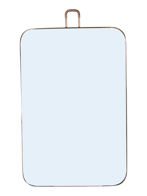 Specchio rettangolare con intelaiatura in metallo, 60x100 cm