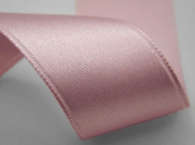 Rotolo nastro doppio raso rosa, in bobina da 50 metri