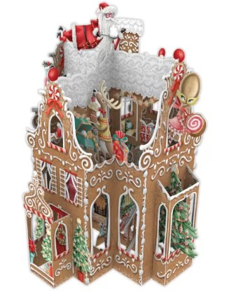 Biglietto POP-UP tridimensionale "Casa di Marzapane"