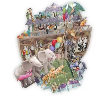 Biglietto POP-UP tridimensionale Arca di Noè"