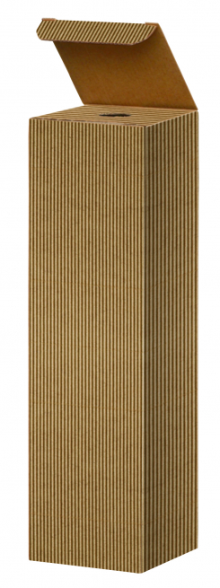 Scatola porta bottiglie magnum in cartone onda avana, 11.5x11.5x39.5 cm, cartone da 25 pezzi