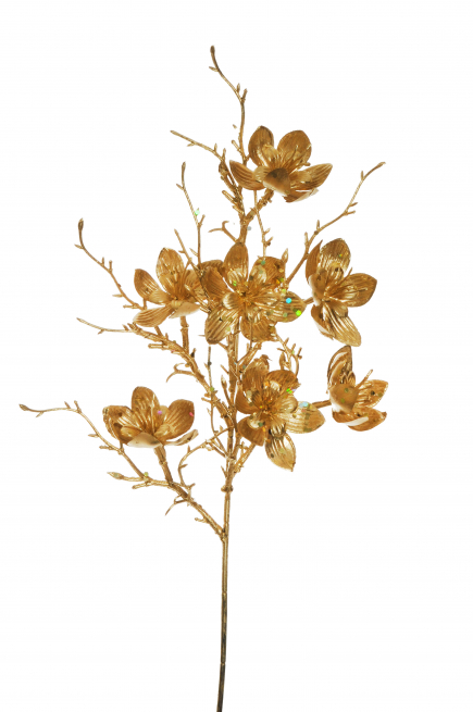 Ramo di orchidee oro, altezza 50 cm