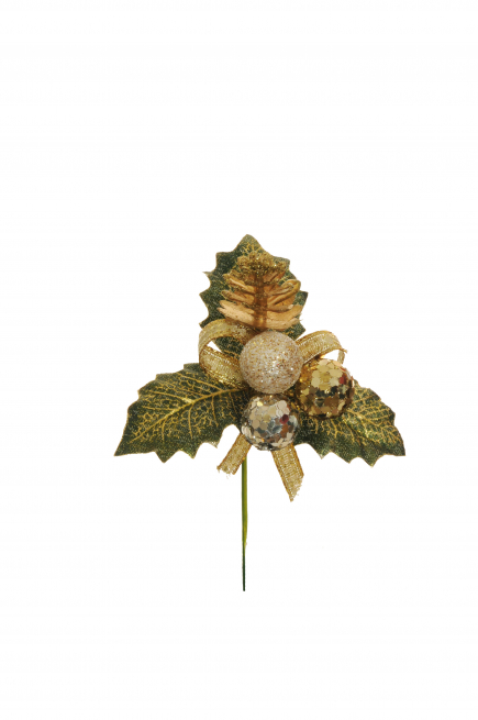 Pick agrifoglio con bacche, altezza 15 cm, confezione da 12 pezzi