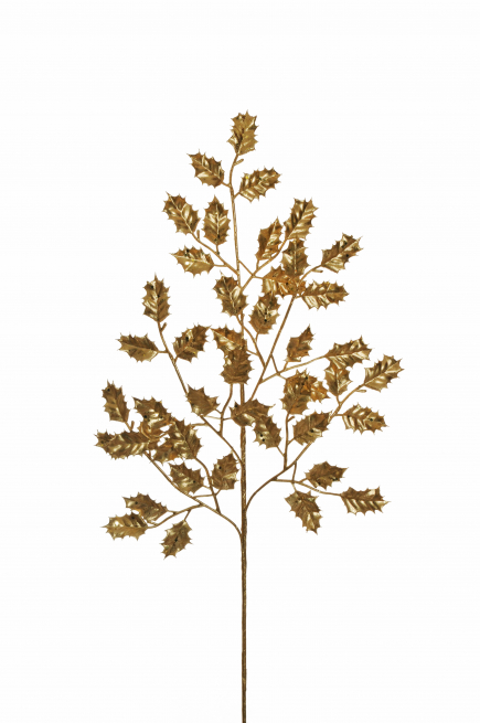 Ramo di agrifoglio oro, altezza 66 cm