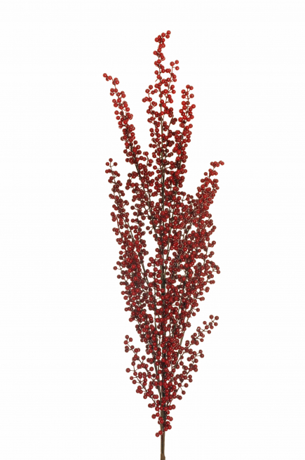 Ramo di bacche rosso scuro, altezza 190 cm