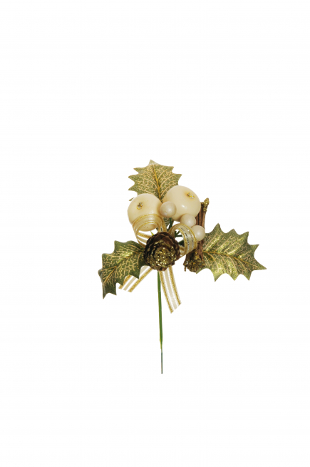 Pick agrifoglio con bacche, altezza 15 cm, confezione da 12 pezzi