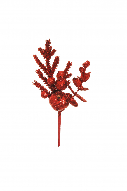 Pick melograno con bacche, altezza 20 cm, confezione da 12 pezzi