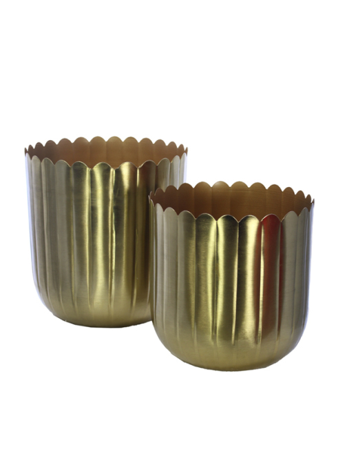 Vaso in metallo oro, varie misure