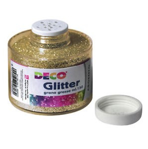 Barattolo glitter da 150 ml a grana grossa, tinta unita