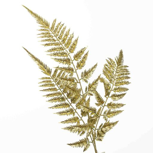Ramo di felce oro glitter, altezza 92 cm