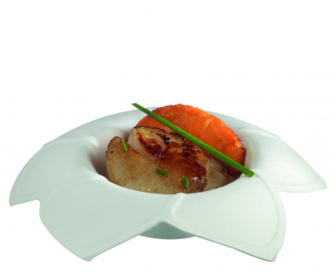Coppetta finger food "Art Fleur" biodegradabile in polpa di cellulosa, 25cc, confezione da 100 pezzi
