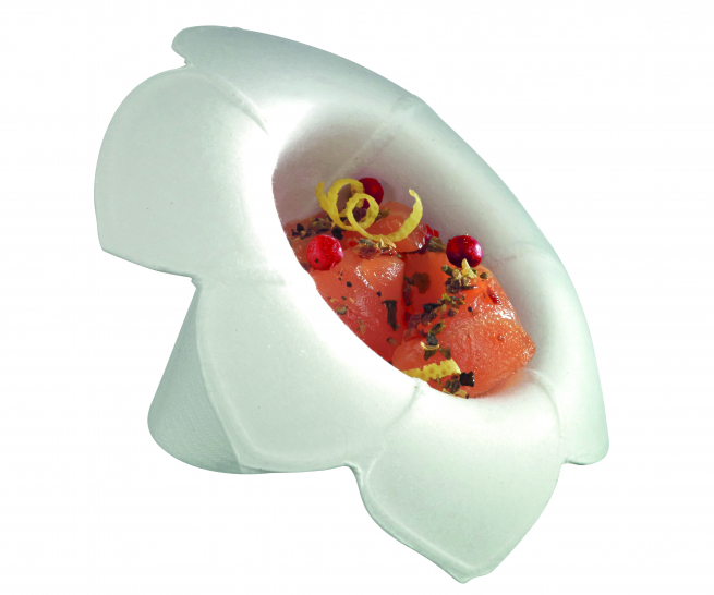 Coppetta finger food "Art Fleur" biodegradabile in polpa di cellulosa, 20cc, confezione da 100 pezzi