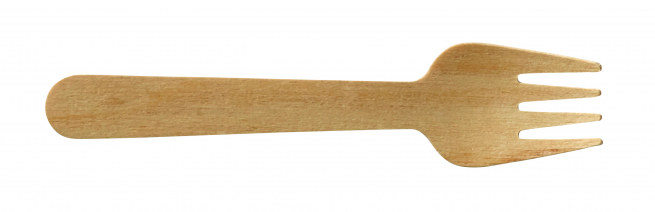 Mini forchetta in bamboo 80mm, confezione da 100 pezzi