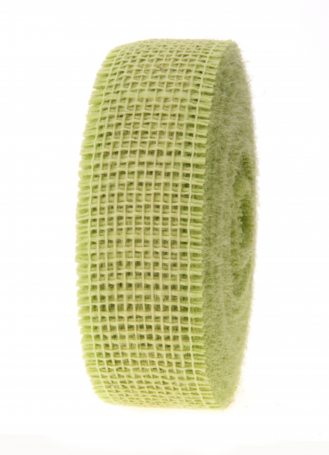 Rotolo nastro juta naturale verde lime, lunghezza 25 metri