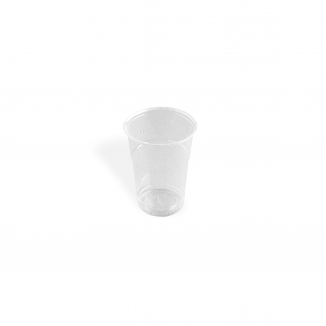 Bicchiere trasparente biodegradabile 300cc in PLA, confezione da 50 pezzi