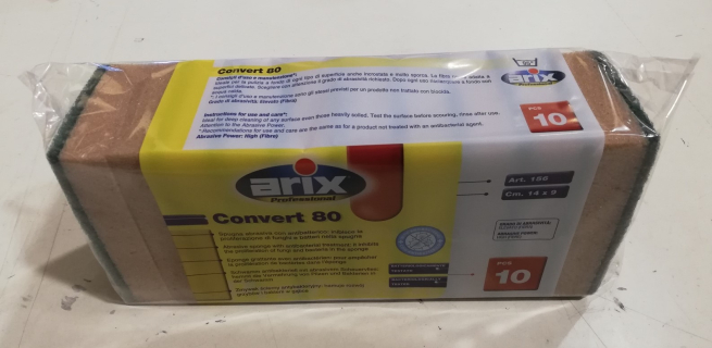 Spugna abrasiva antibatterica, confezione da 10 pezzi