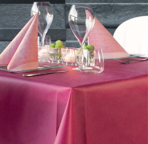 Tovaglia bordeaux in tessuto non tessuto, h.120cm, rotolo da 25 metri