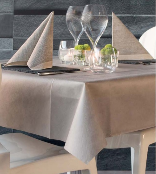 Tovaglia creta in tessuto non tessuto, h.120cm, rotolo da 25 metri