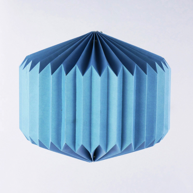 Decoro in carta origami colorata, diametro 34 cm, altezza 33 cm, vari colori