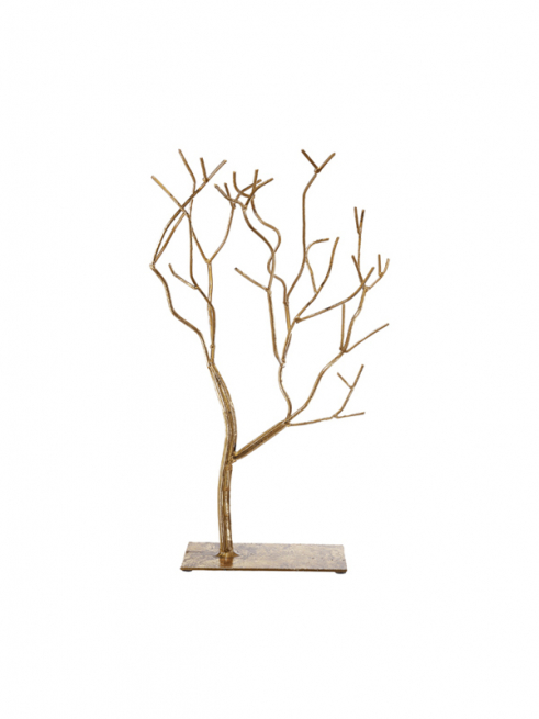 Albero con base in metallo oro, altezza 38 cm