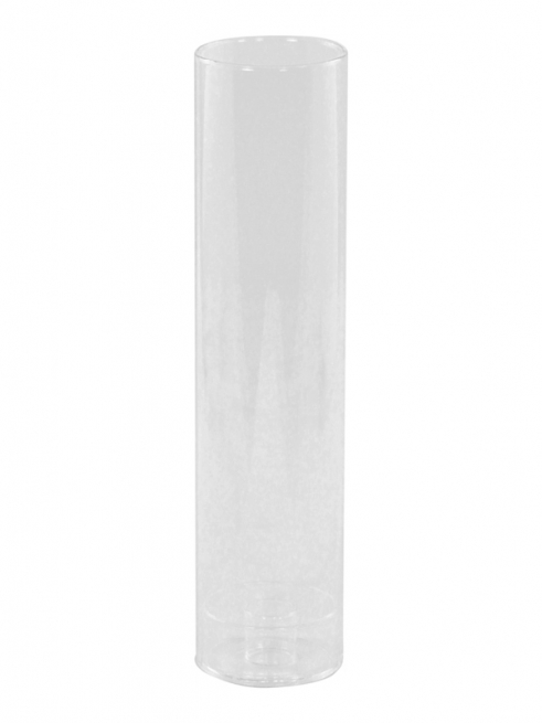 Cilindro porta candela in vetro trasparente diametro 7 cm, varie altezze