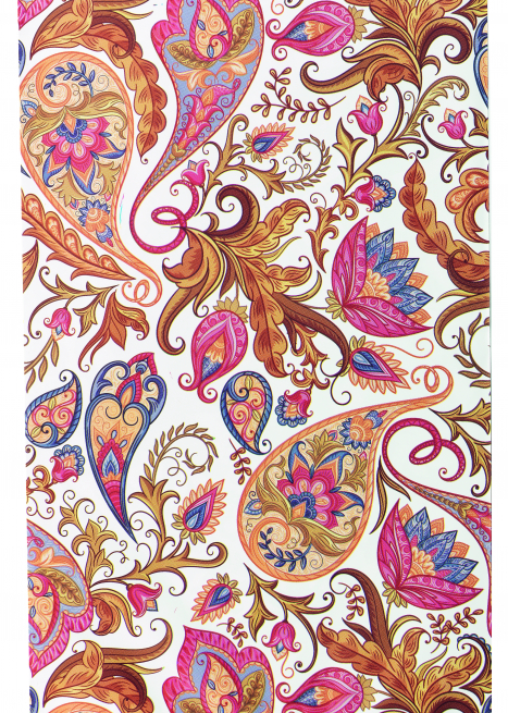Sacchetto regalo perlato stampa "Paisley" fondo bianco, confezione da 50 pezzi