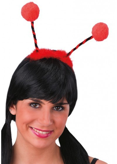 Cerchietto "Coccinella" donna rosso
