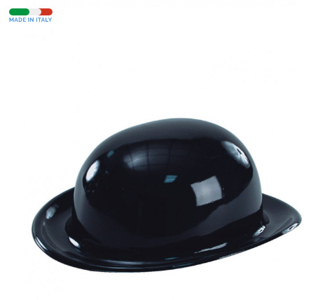 Bombetta nera in plastica