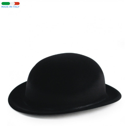 Bombetta nera in monofloccato