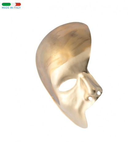 Maschera in plastica oro mezzo viso