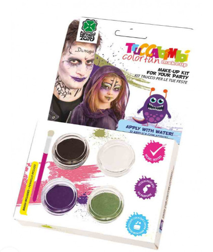 Trucco ad acqua kit "Strega" con pennello