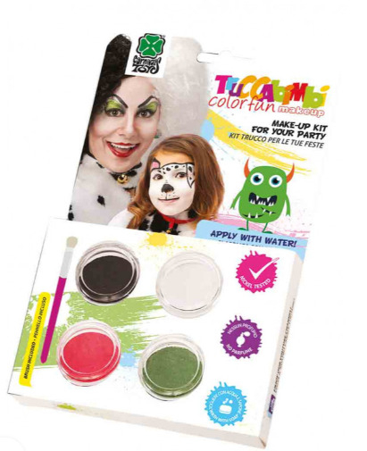 Trucco ad acqua kit "Dalmata" con pennello