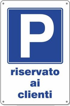 Cartello "Riservato ai clienti", in PVC rigido, 20x30 cm